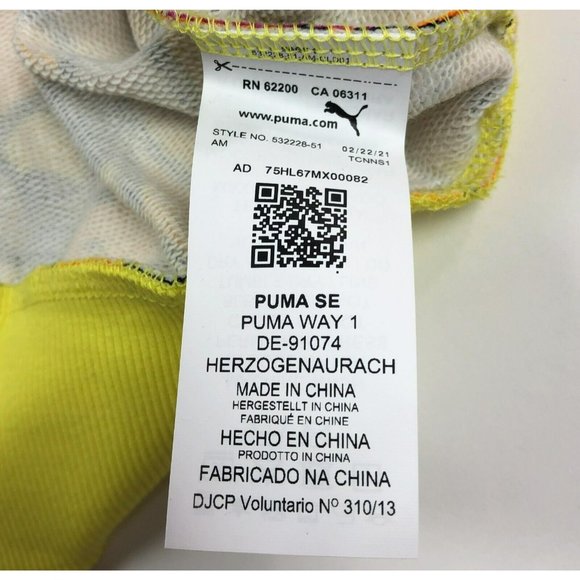 Puma x Romero Britto Art Series AOP Mens Small Yellow Pullover Hoodie Sweatshirt - Picture 6 of 12